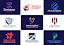 design minimalist technology crypto tech app icon saas security startup logo